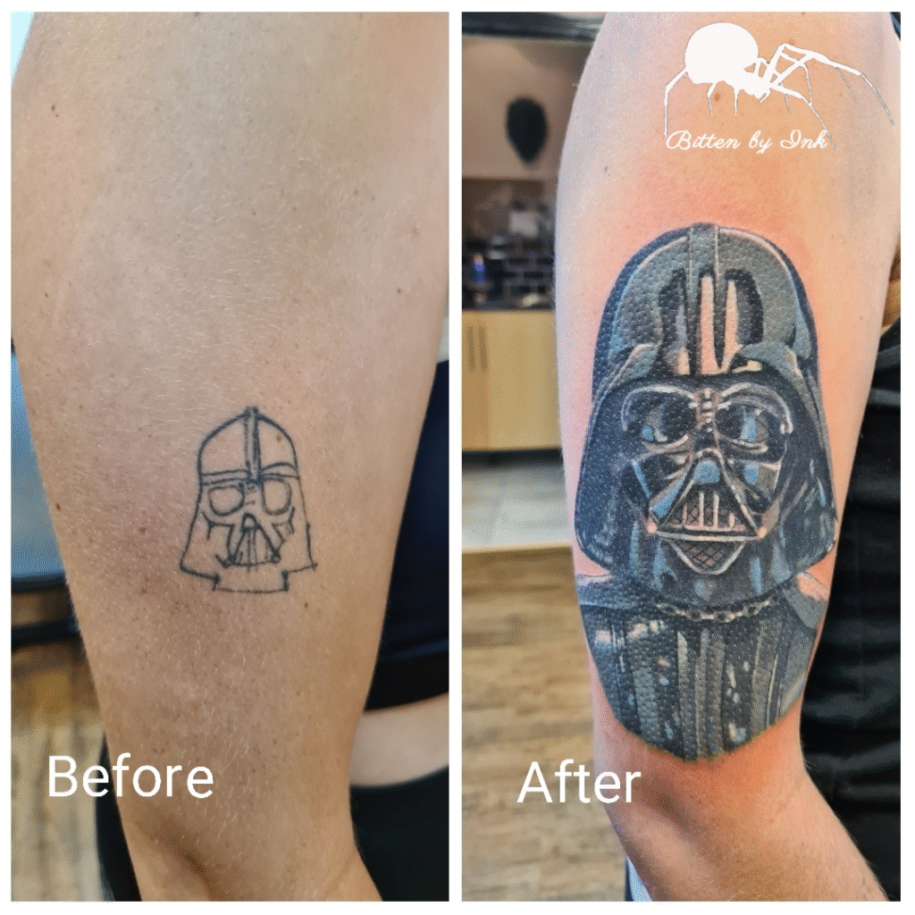 Cover up Tattoo Tattoo Bitten by Ink Tattoo Studio Chelmsford
